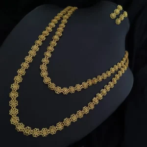 2 Layer Bakuli Haar Necklace – 32 Inch Gold Plated Traditional Jewelry | Color Guarantee | MRP ₹1000 | Offer Price ₹750